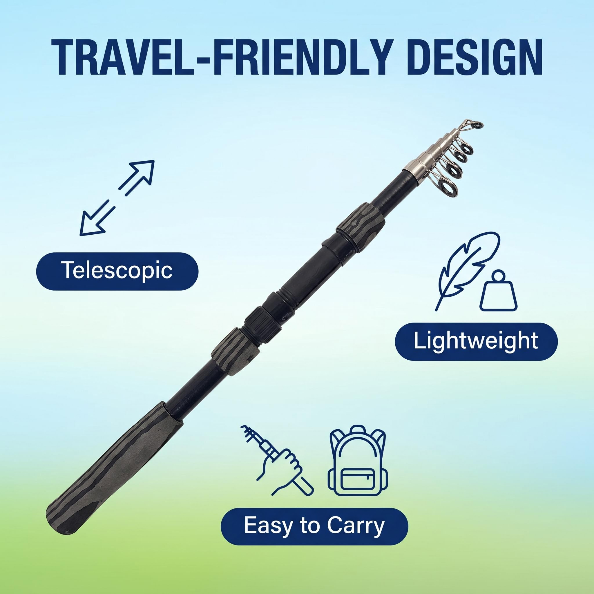 Portable Telescopic Fishing Ro - Fishing Rod Case 评论和价格